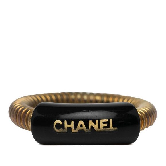 Logo Gold Black Plated Ladies